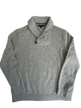 Banana Republic Italian Yarn Merino Wool Blend Shawl Collar Sweater XL